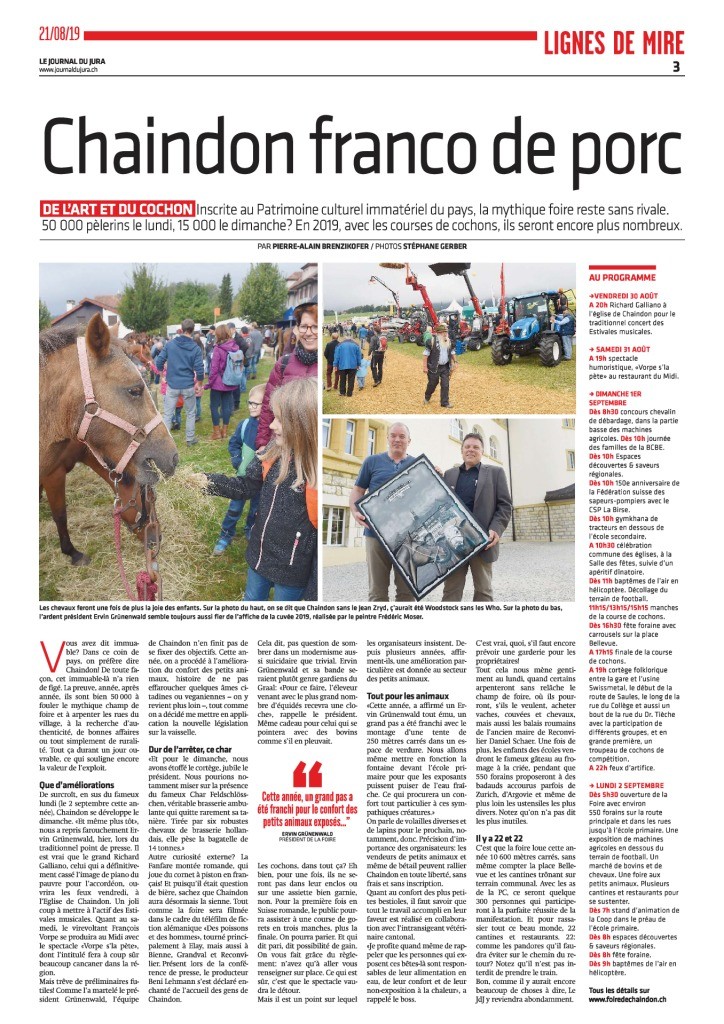 thumbnail of Journal du Jura du 21.08.2019