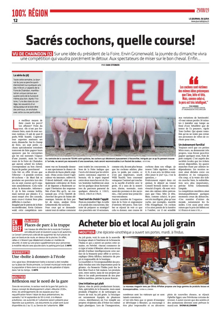 thumbnail of Journal du Jura du 29.08.19