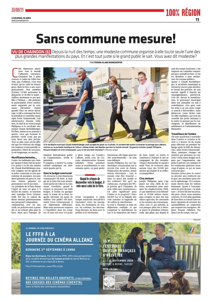 thumbnail of Journal du Jura du 30.08.19