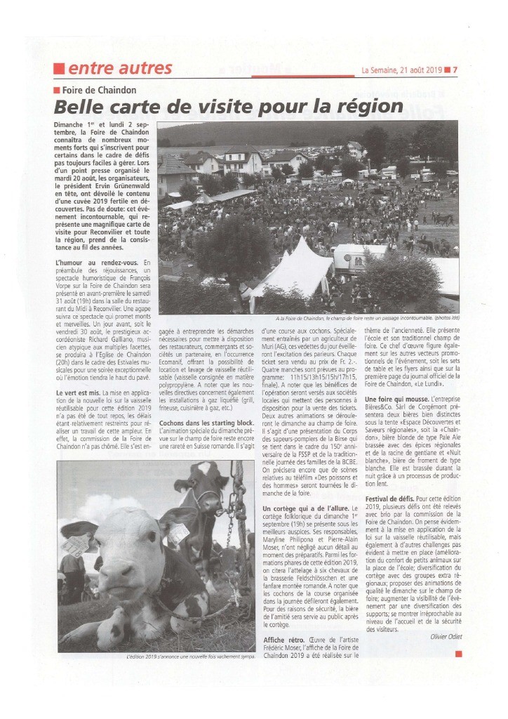 thumbnail of La Semaine du 21.08.2019