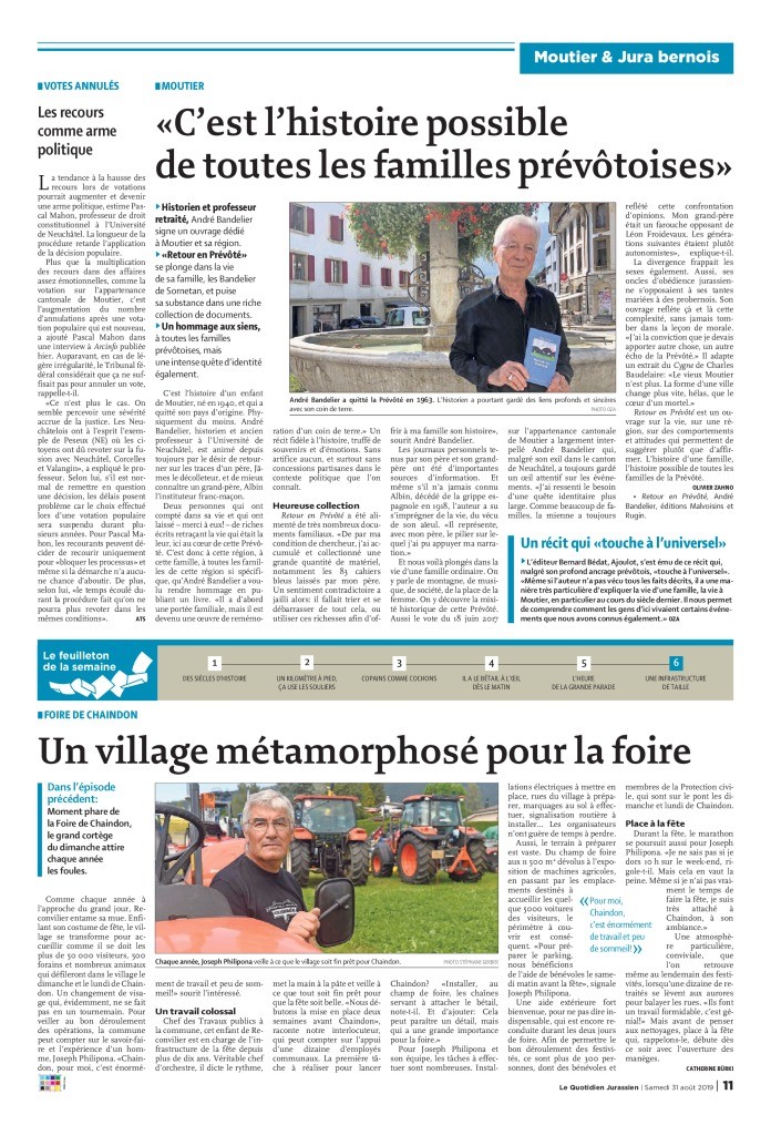 thumbnail of Quotidien jurassien du 31.08.19
