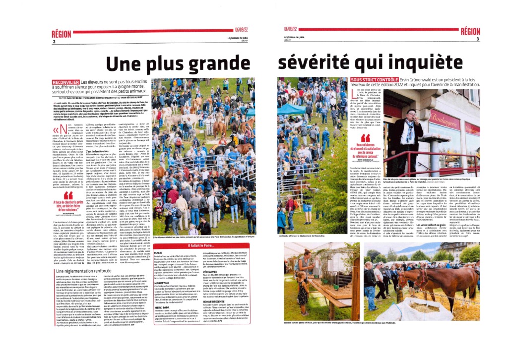 Journal du Jura du 06.09.2022
