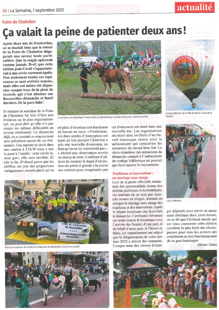 La Semaine du 07.09.2022