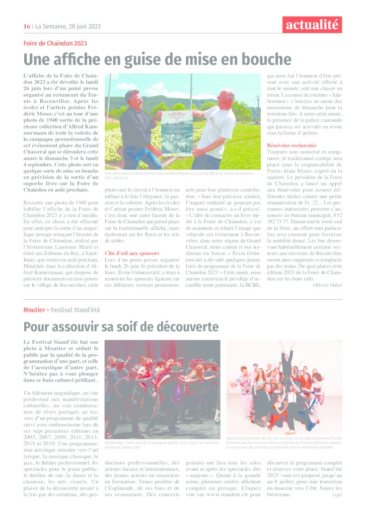 thumbnail of La Semaine 28.06.23