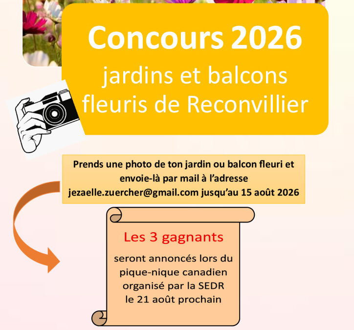 Concours 2026 SEDR – jardins et balcons fleuris de Reconvilier