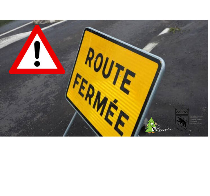Fermeture du trafic – Reconvilier, Route de Saules